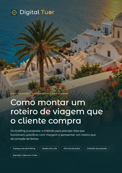 Capa do guia Como montar um roteiro de viagem que o cliente compra